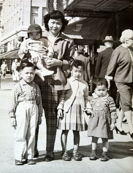 Ida Chong (on the far right) with her mother and siblings in downtown Victoria, circa 1959. (Photo courtesy of Ida Chong).