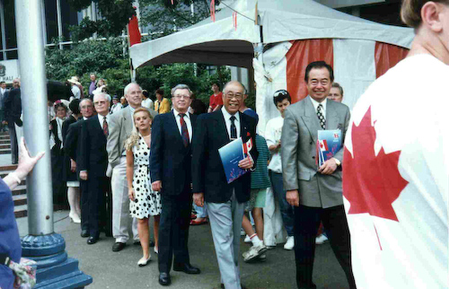 Jack Lee and other recipients of the BC Heritage Award in 1992 (Photo courtesy of Robert Lee).